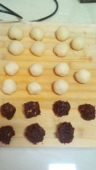 #新良首届烘焙大赛#酥皮枣泥月饼的做法步骤：8
