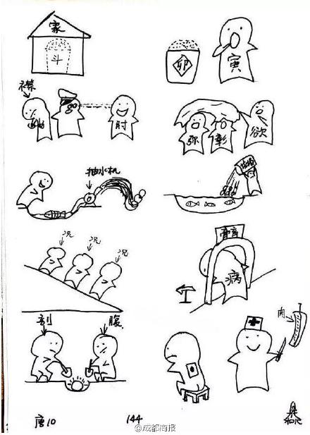 手绘成语漫画走红,有"漫画爸爸"我们再也不怕成语接龙